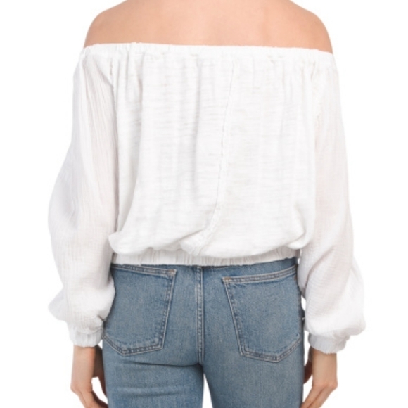 New FREE PEOPLE 100% Cotton Off Shoulder Top Size S - Picture 2 of 11